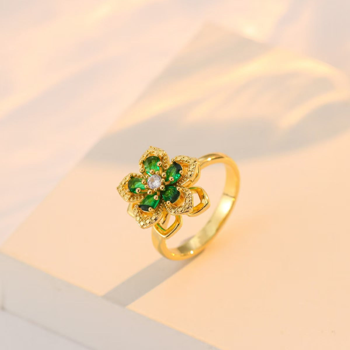 Bauhinia zircon necklace