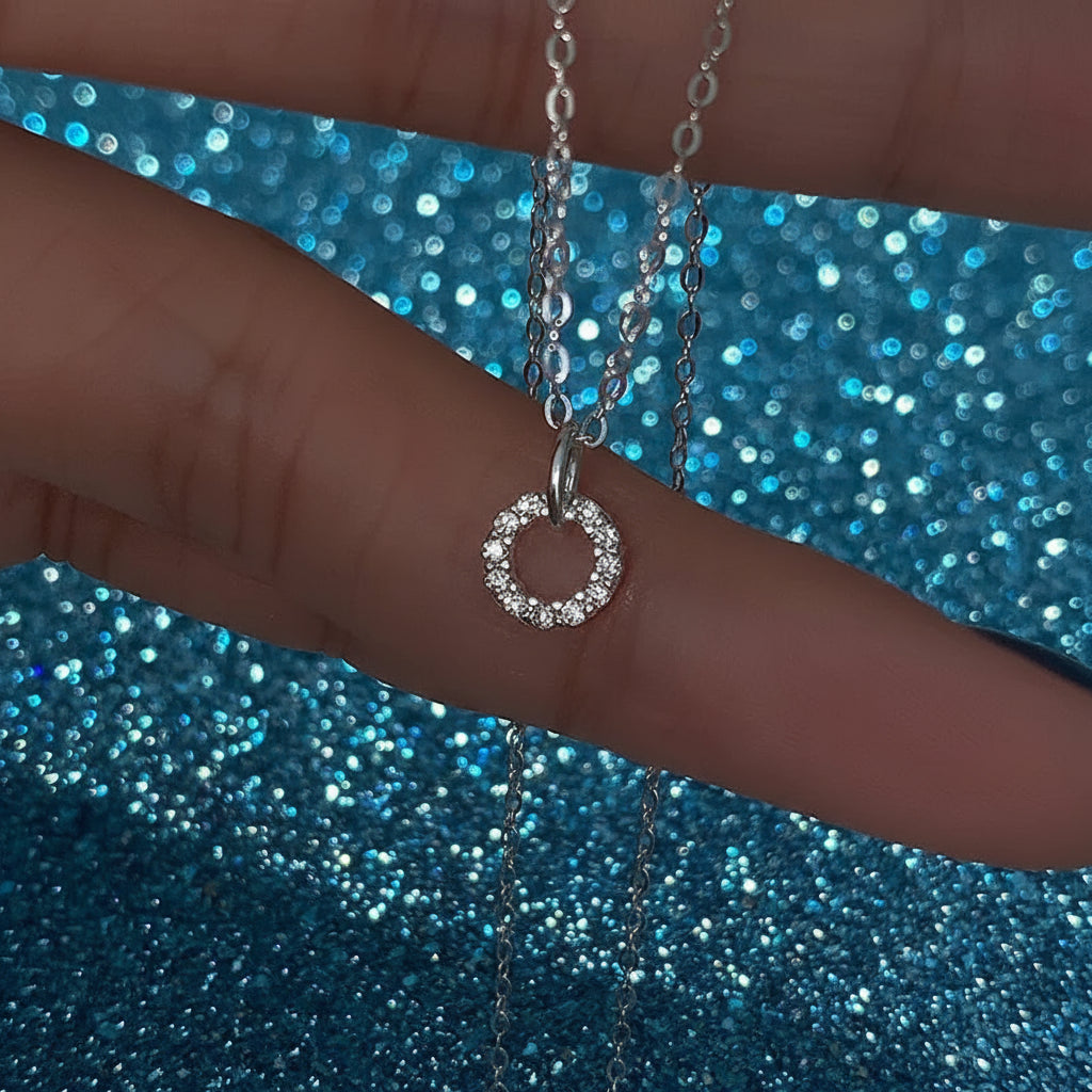 Geometric Diamond Pendant Necklace