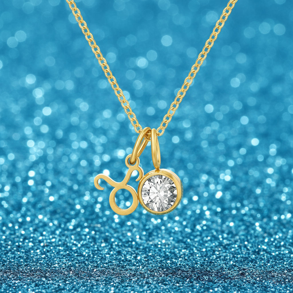 Zodiac Birthstone Pendant Necklace
