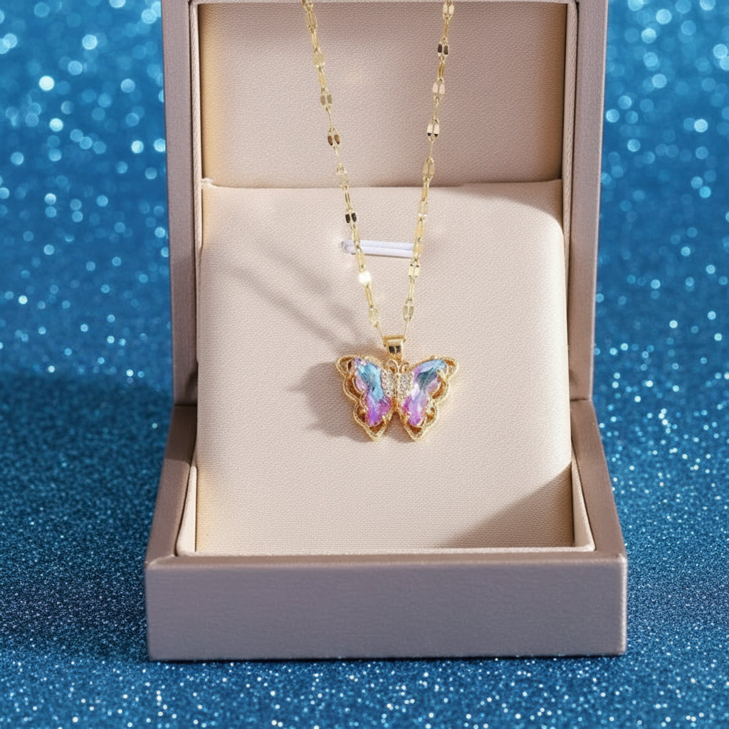 Stainless Steel Butterfly Necklace