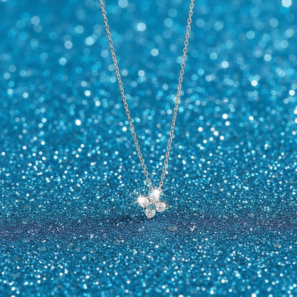 Sterling Silver Four-Leaf Charm Necklace