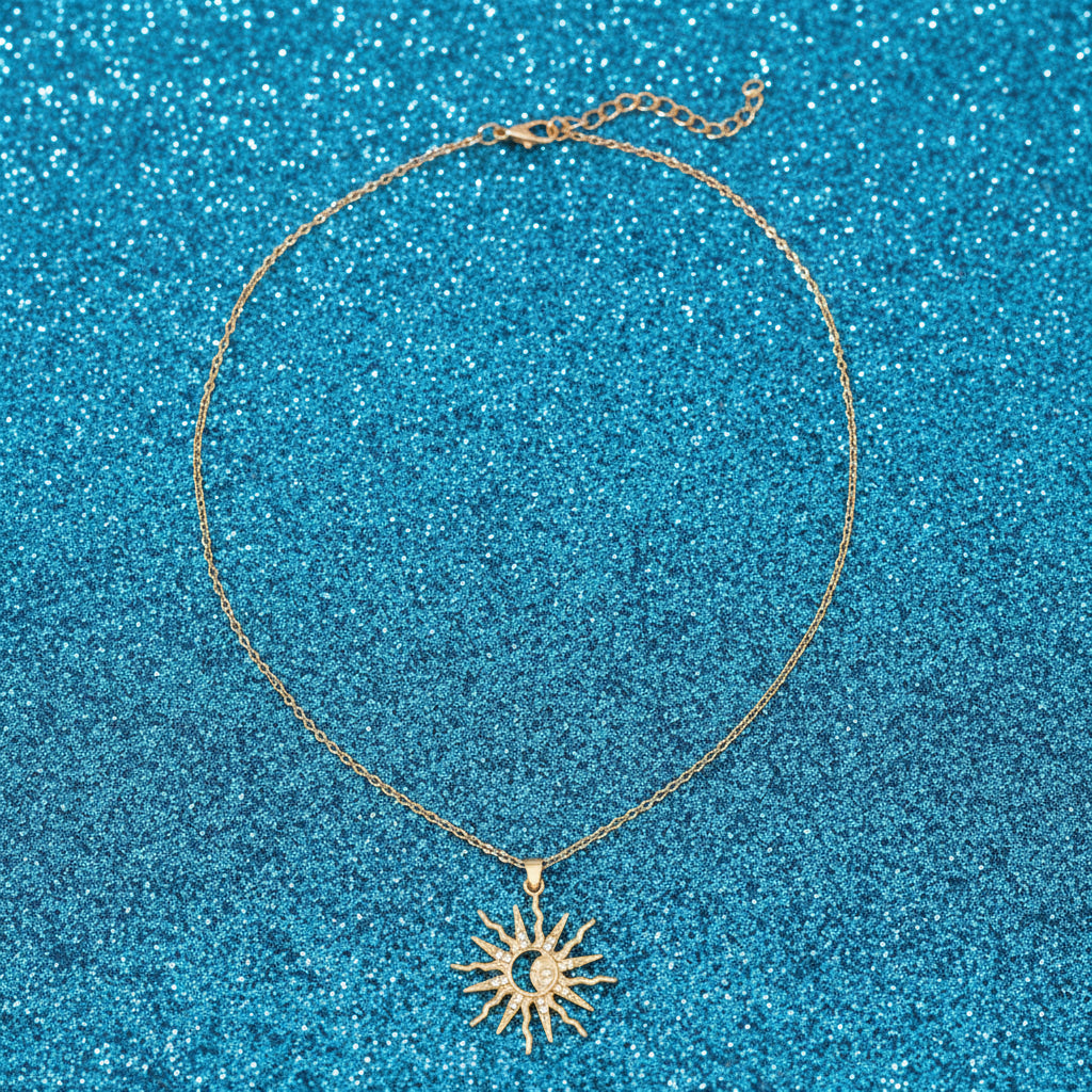Sun, Moon & Star Pendant Necklace
