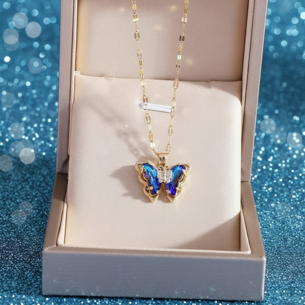 Stainless Steel Butterfly Necklace