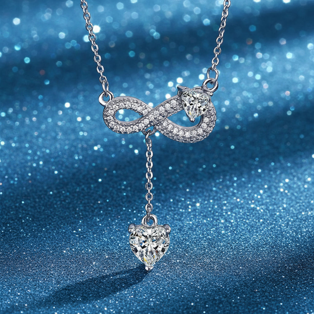 Sterling Silver Heart Tassel Necklace