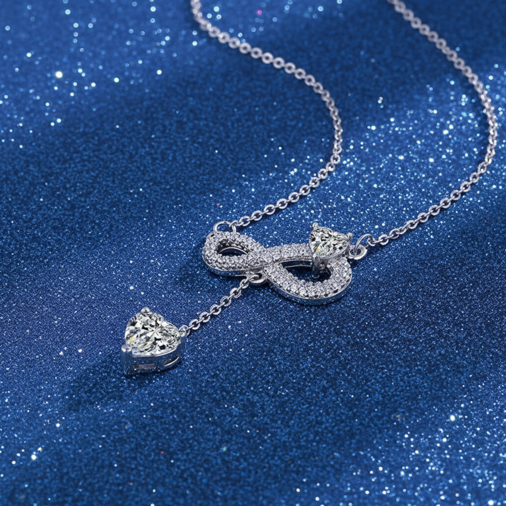 Sterling Silver Heart Tassel Necklace