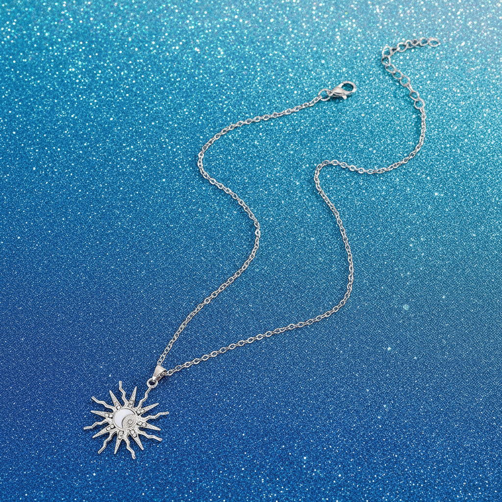 Sun, Moon & Star Pendant Necklace