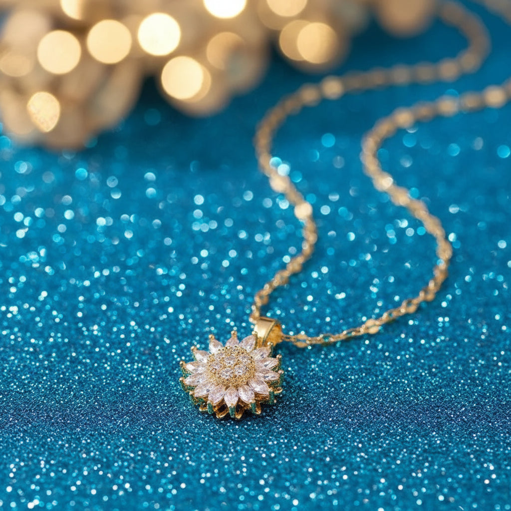 Spinning Sunflower Necklace