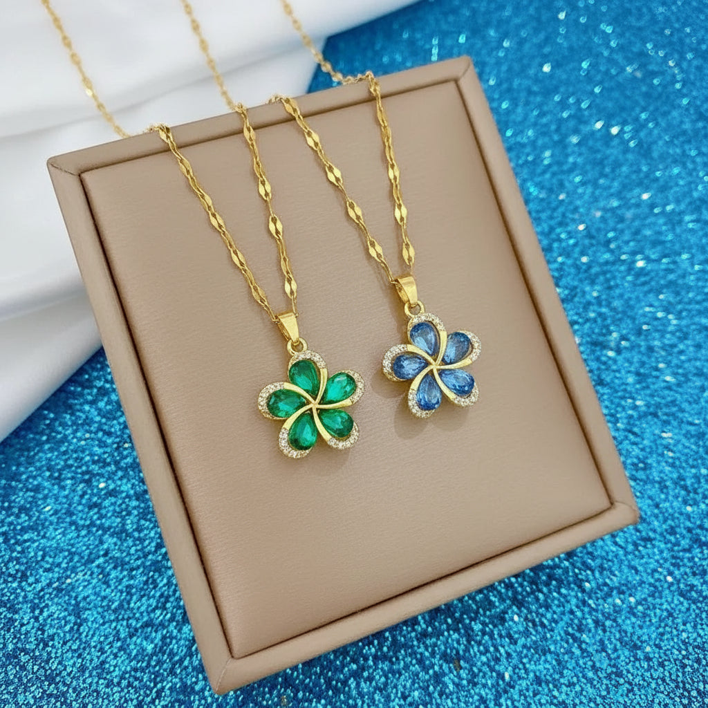 Versatile Flower Clavicle Necklace