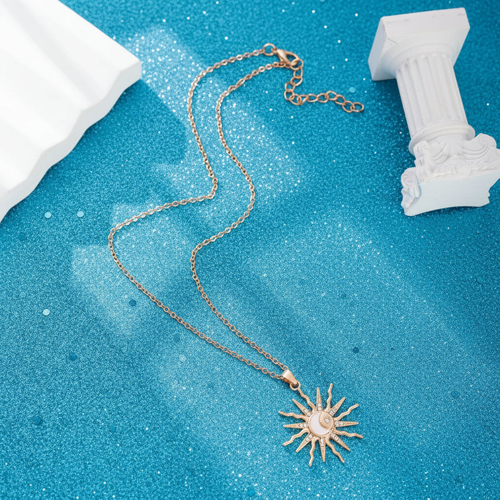 Sun, Moon & Star Pendant Necklace