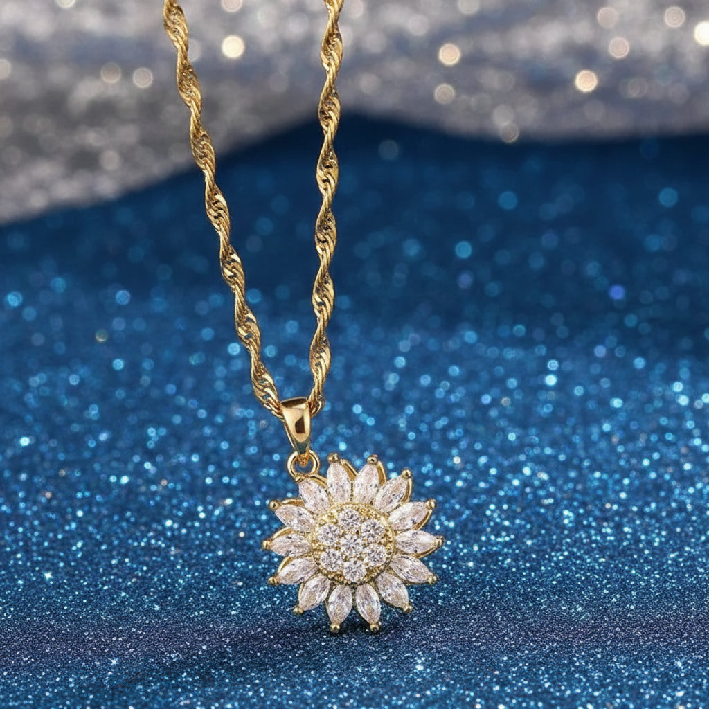 Spinning Sunflower Necklace