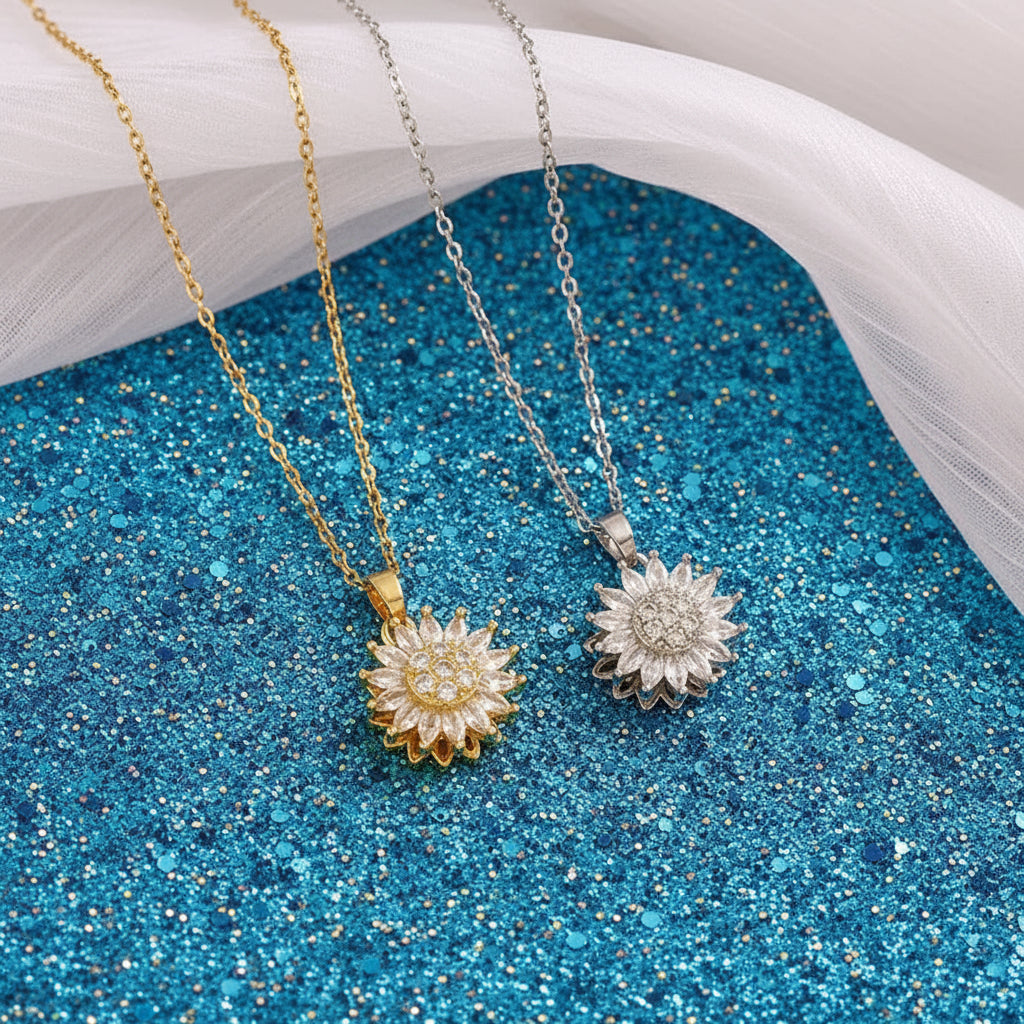 Spinning Sunflower Necklace