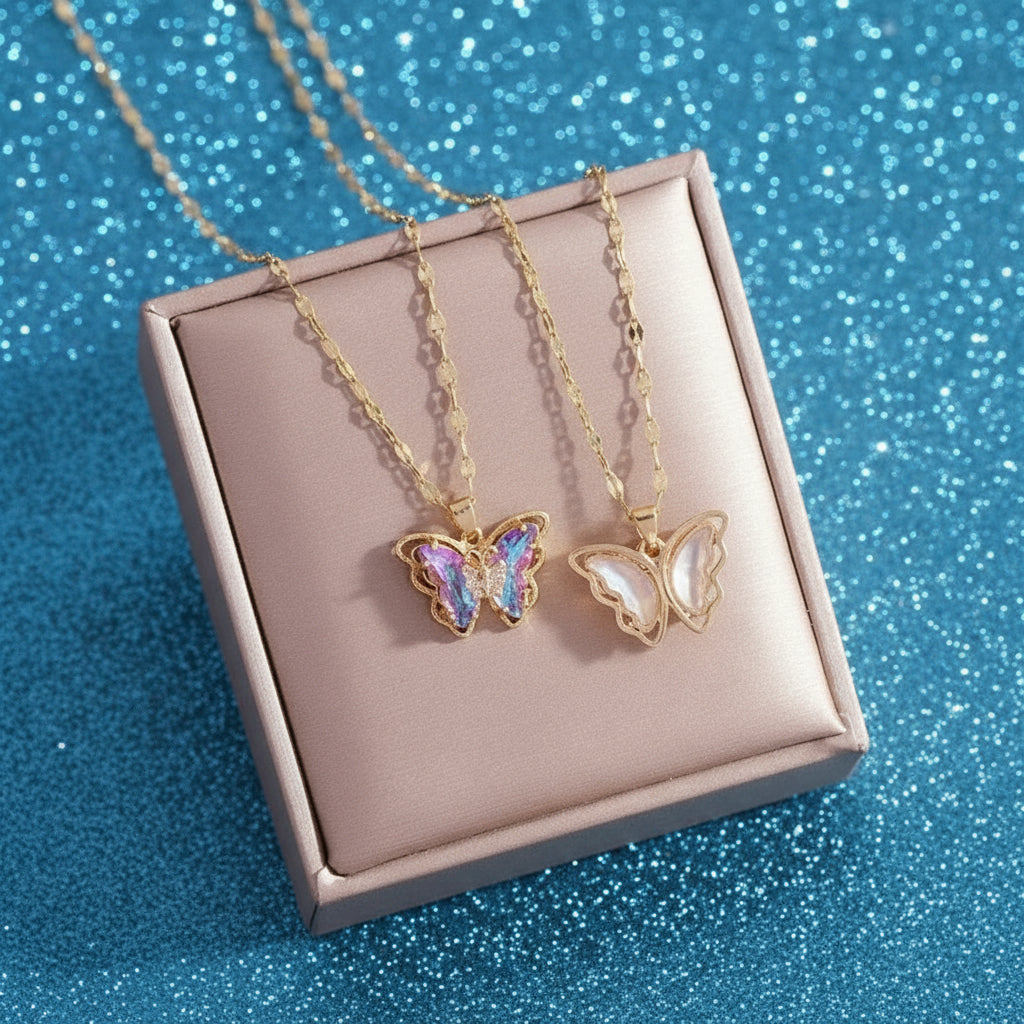 Stainless Steel Butterfly Necklace