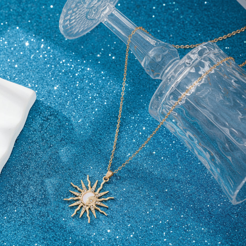 Sun, Moon & Star Pendant Necklace