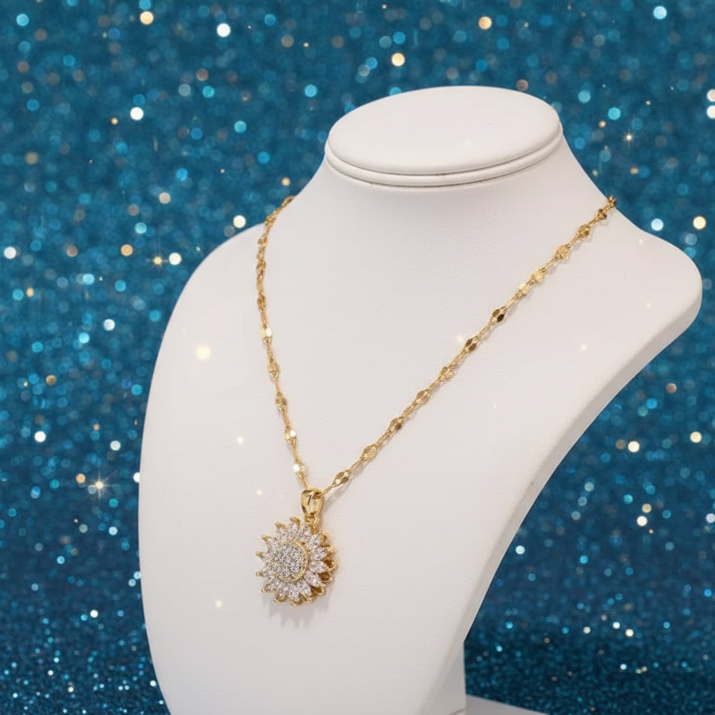 Spinning Sunflower Necklace