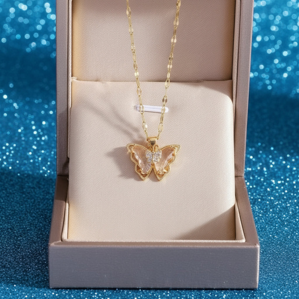 Stainless Steel Butterfly Necklace